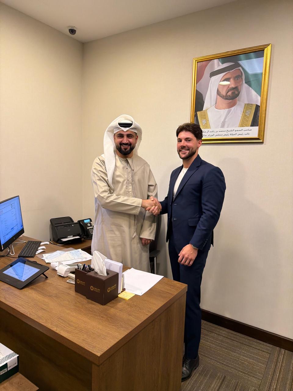Jake Cockroft closing a deal in Dubai