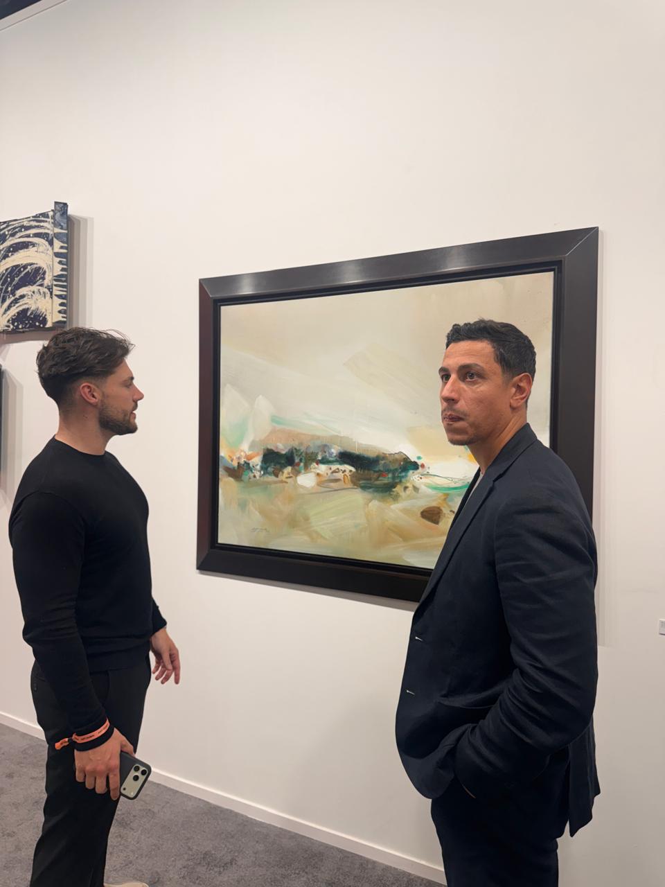Jake at art gallery Dubai